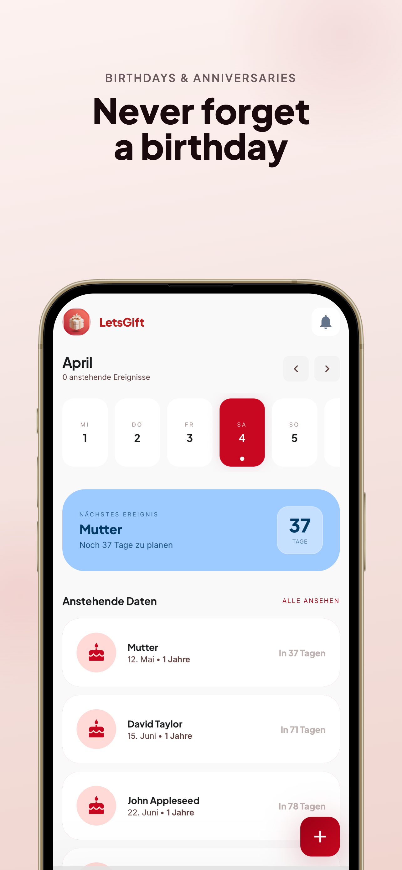 LetsGift App - Home