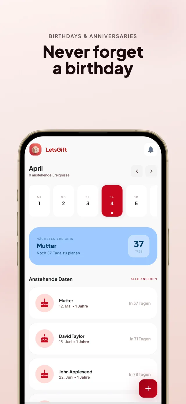 LetsGift App - Home
